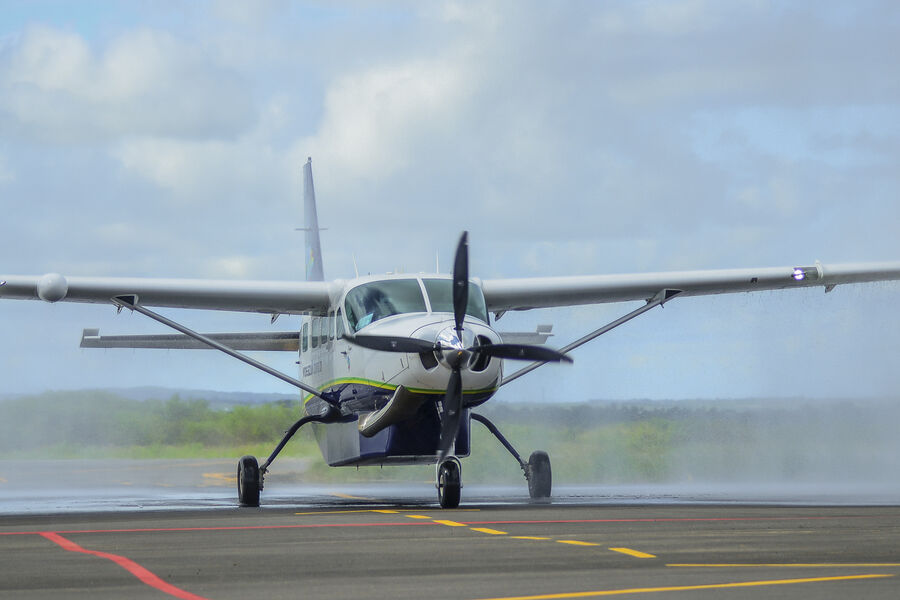 Cessna 172 на взлётной полосе
